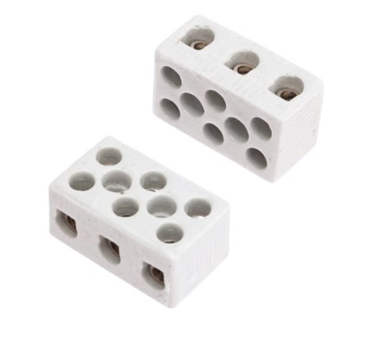 Клемма REXANT 07-6226 керамическая винтовая КВ 10 мм² 3 пары контактов с Клемма REXANT 07-6226 керамическая винтовая КВ 10 мм² 3 пары контактов с