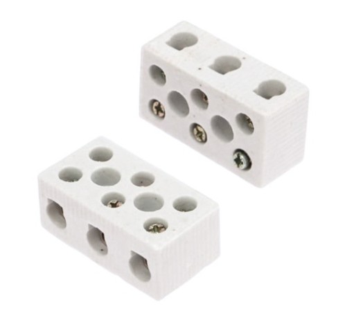 Клемма REXANT 07-6227 керамическая винтовая КВ 12 мм² 3 пары контактов с Клемма REXANT 07-6227 керамическая винтовая КВ 12 мм² 3 пары контактов с