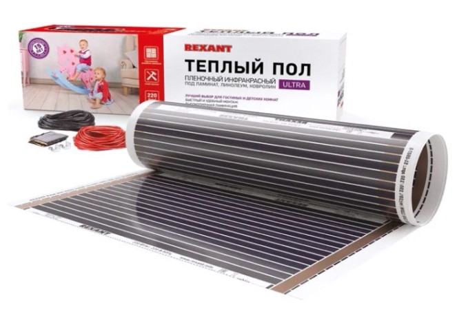 Пленка инфракрасная REXANT 51-0509-4 Ultra RXM 220, 6 м2 / 0,5х12 м/ 1320Вт Пленка инфракрасная REXANT 51-0509-4 Ultra RXM 220, 6 м2 / 0,5х12 м/ 1320Вт